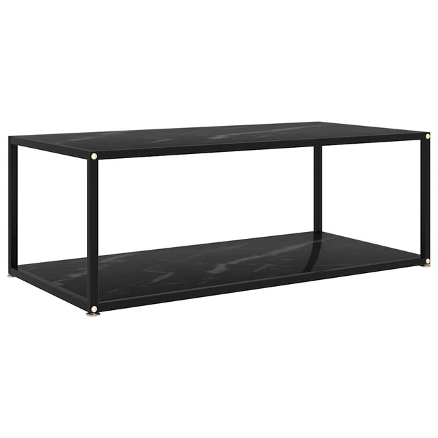 Vidaxl salontafel 100x50x35 cm gehard glas zwart