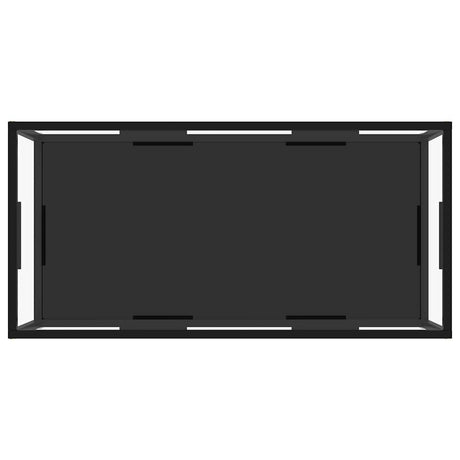 Vidaxl salontafel 100x50x35 cm gehard glas transparant en zwart