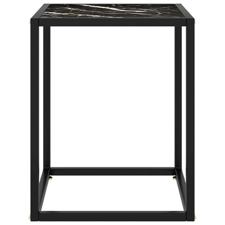 Vidaxl salontafel met zwart marmerglas 40x40x50 cm zwart
