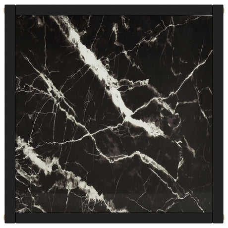 Vidaxl salontafel met zwart marmerglas 40x40x50 cm zwart