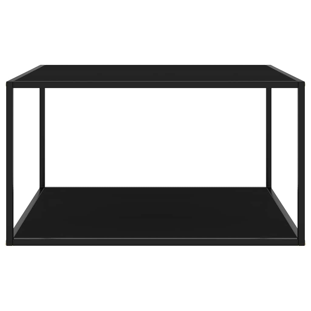 Vidaxl salontafel met zwart glas 90x90x50 cm zwart