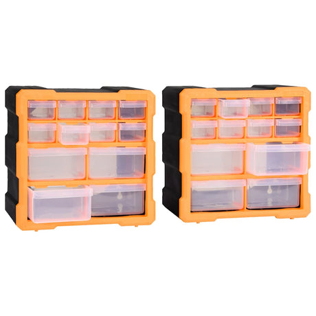 VIDAXL -Organisatoren mit 12 Schubladen 2 PCs 26,5x16x26 cm
