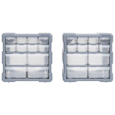 VIDAXL -Organisatoren mit 12 Schubladen 2 PCs 26,5x16x26 cm
