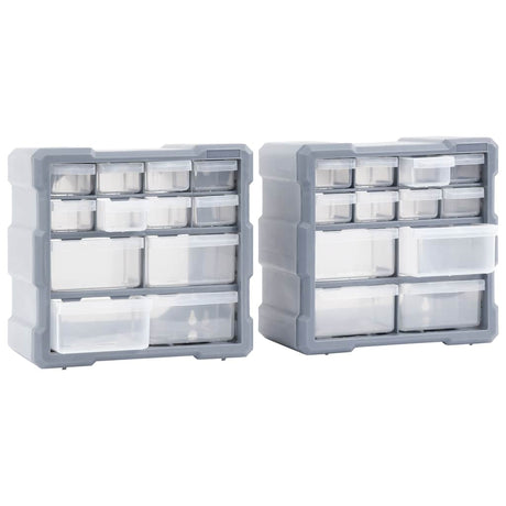 VIDAXL -Organisatoren mit 12 Schubladen 2 PCs 26,5x16x26 cm