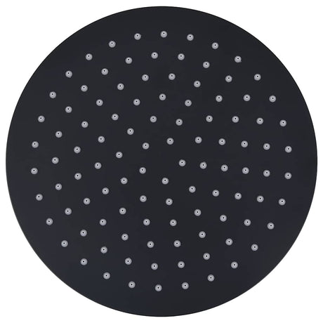 Vidaxl Regen Dusche Kopf rund 25 cm Edelstahl schwarz