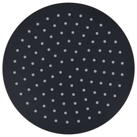 Vidaxl Regen Dusche Kopf rund 25 cm Edelstahl schwarz