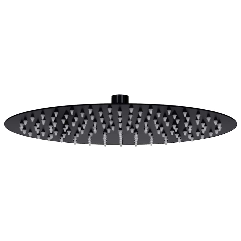 VidaXL Regenduschkopf rund 30 cm Edelstahl schwarz