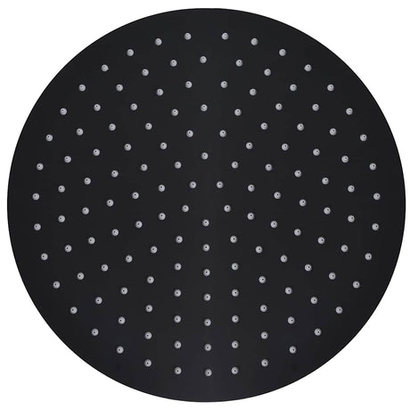 VidaXL Regenduschkopf rund 30 cm Edelstahl schwarz