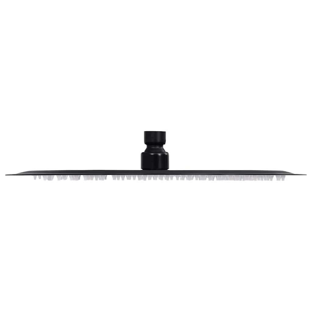 VidaXL Regenduschkopf rund 30 cm Edelstahl schwarz
