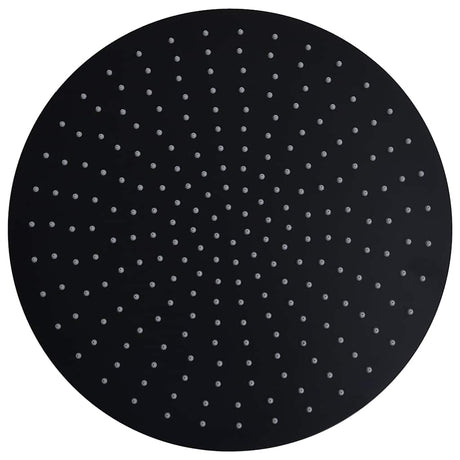 Vidaxl Regen Dusche Kopf rund 40 cm Edelstahl schwarz