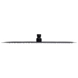 Vidaxl Regen Dusche Kopf rund 40 cm Edelstahl schwarz
