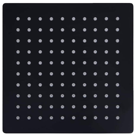 Vidaxl Regenduschkopf Quadrat 20x20 cm Edelstahl schwarz schwarz