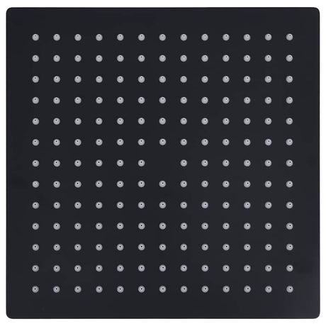Vidaxl Regenduschkopf Quadrat 30 x 30 cm Edelstahl schwarz schwarz