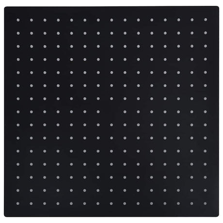 Vidaxl Regen Duschkopf Quadrat 40 x 40 cm Edelstahl schwarz schwarz
