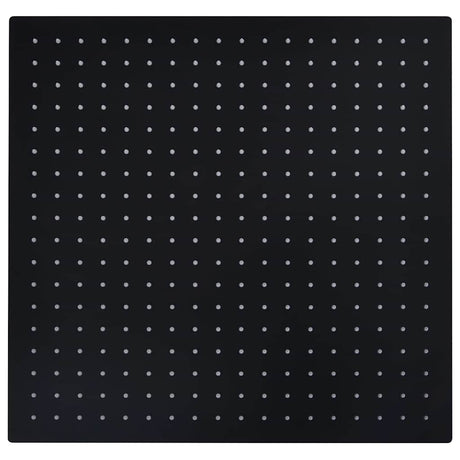 Vidaxl Regen Duschkopf Quadrat 50 x 50 cm Edelstahl schwarz schwarz