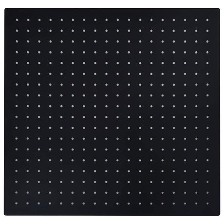 Vidaxl Regen Duschkopf Quadrat 50 x 50 cm Edelstahl schwarz schwarz