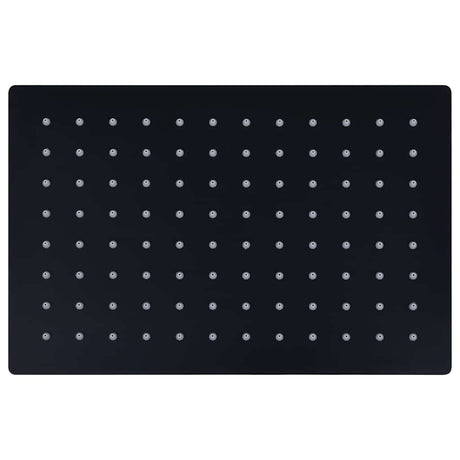 Vidaxl Regenduschkopf rechteckig 30x20 cm Edelstahl schwarz schwarz