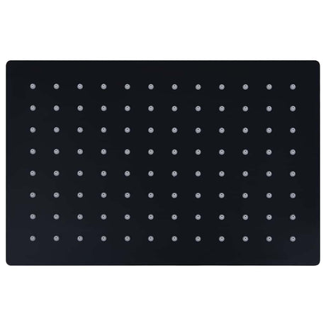Vidaxl Regenduschkopf rechteckig 30x20 cm Edelstahl schwarz schwarz