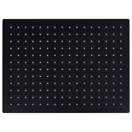 Vidaxl Regenduschkopf rechteckig 40 x 30 cm Edelstahl schwarz schwarz