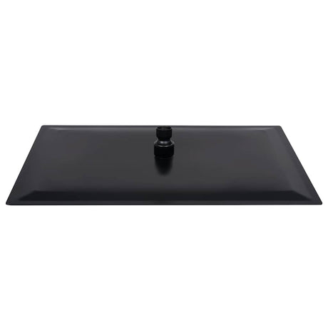 Vidaxl Regenduschkopf rechteckig 40 x 30 cm Edelstahl schwarz schwarz