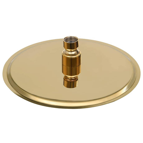 Vidaxl Regen Dusche Kopf rund 20 cm Edelstahl Goldfarbe