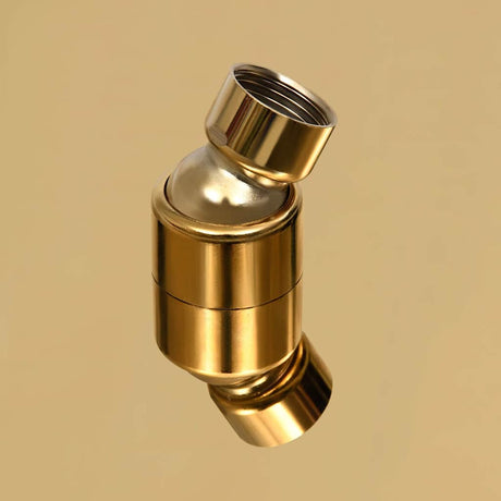 Vidaxl Regen Dusche Kopf rund 20 cm Edelstahl Goldfarbe