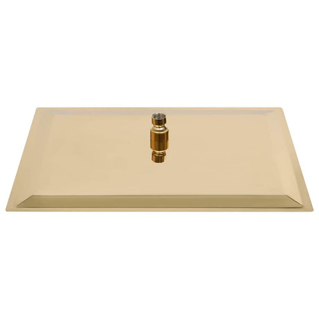 Vidaxl Regen Duschkopf Quadrat 50 x 50 cm Edelstahl Gold gefärbt