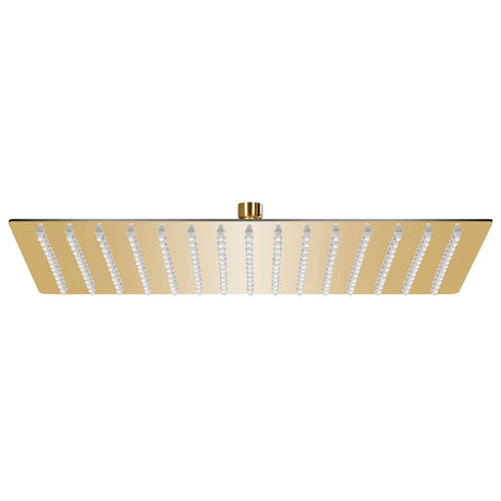 Vidaxl Regenduschkopf rechteckig 40 x 30 cm Edelstahl Gold gefärbt