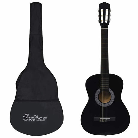 Vidaxl klassische Gitarre Einsteiger mit Tasche 3 4 36 schwarz