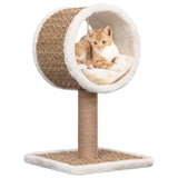 Vidaxl -Katzenmöbel mit Tunnel und Spielzeug 56 cm Seegras
