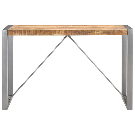 Vidaxl eettafel 120x60x75 cm massief ruw mangohout