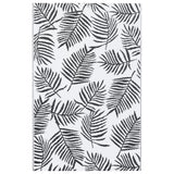 Vidaxl außerhalb des Teppichs Arakil 120x180 cm pp weiß und schwarz