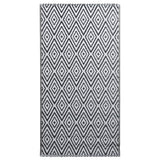 VIDAXL Outside Rug 80x150 cm pp weiß und schwarz