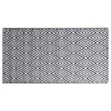 Vidaxl außerhalb des Teppichs Arakil 120x180 cm pp weiß und schwarz