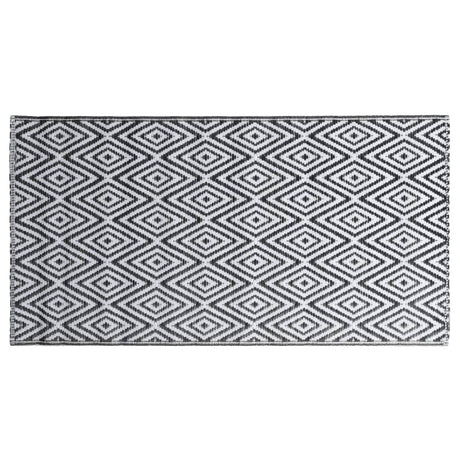 Vidaxl außerhalb des Teppichs Arakil 120x180 cm pp weiß und schwarz