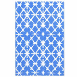 Vidaxl außerhalb des Teppichs Arakil 160x230 cm pp blau und weiß