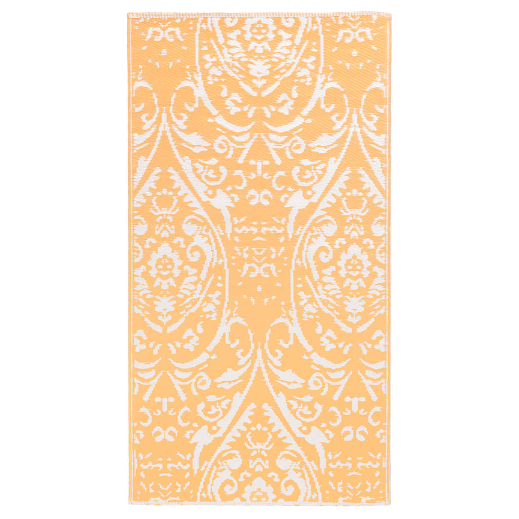 Vidaxl außerhalb des Teppichs Arakil 80x150 cm PP Orange und Weiß