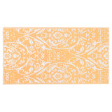 Vidaxl außerhalb des Teppichs Arakil 80x150 cm PP Orange und Weiß