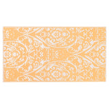 Vidaxl außerhalb des Teppichs Arakil 80x150 cm PP Orange und Weiß