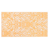 Vidaxl außerhalb des Teppichs Arakil 160x230 cm PP Orange und Weiß