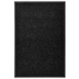 VIDAXL Fußmatte waschbarer 60x90 cm schwarz
