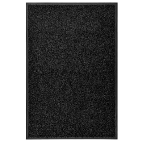 VIDAXL Fußmatte waschbarer 60x90 cm schwarz