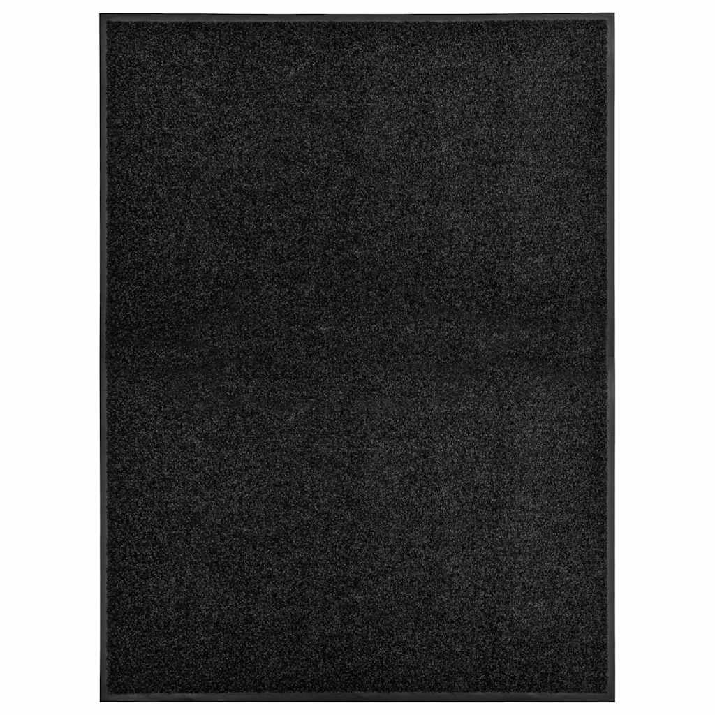 VIDAXL PORTOMAT WASSABLE 90x120 cm Schwarz