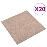 Vidaxl tapijt 20 st beige 50 x 50 cm 100% polypropyleen