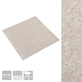 Vidaxl Teppichfliesen 20 St 5 m² 50 x 50 cm Licht Beige