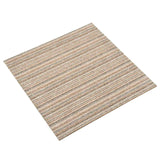 Vidaxl tapijt 20 st gestreept beige 50 x 50 cm 100% polypropyleen