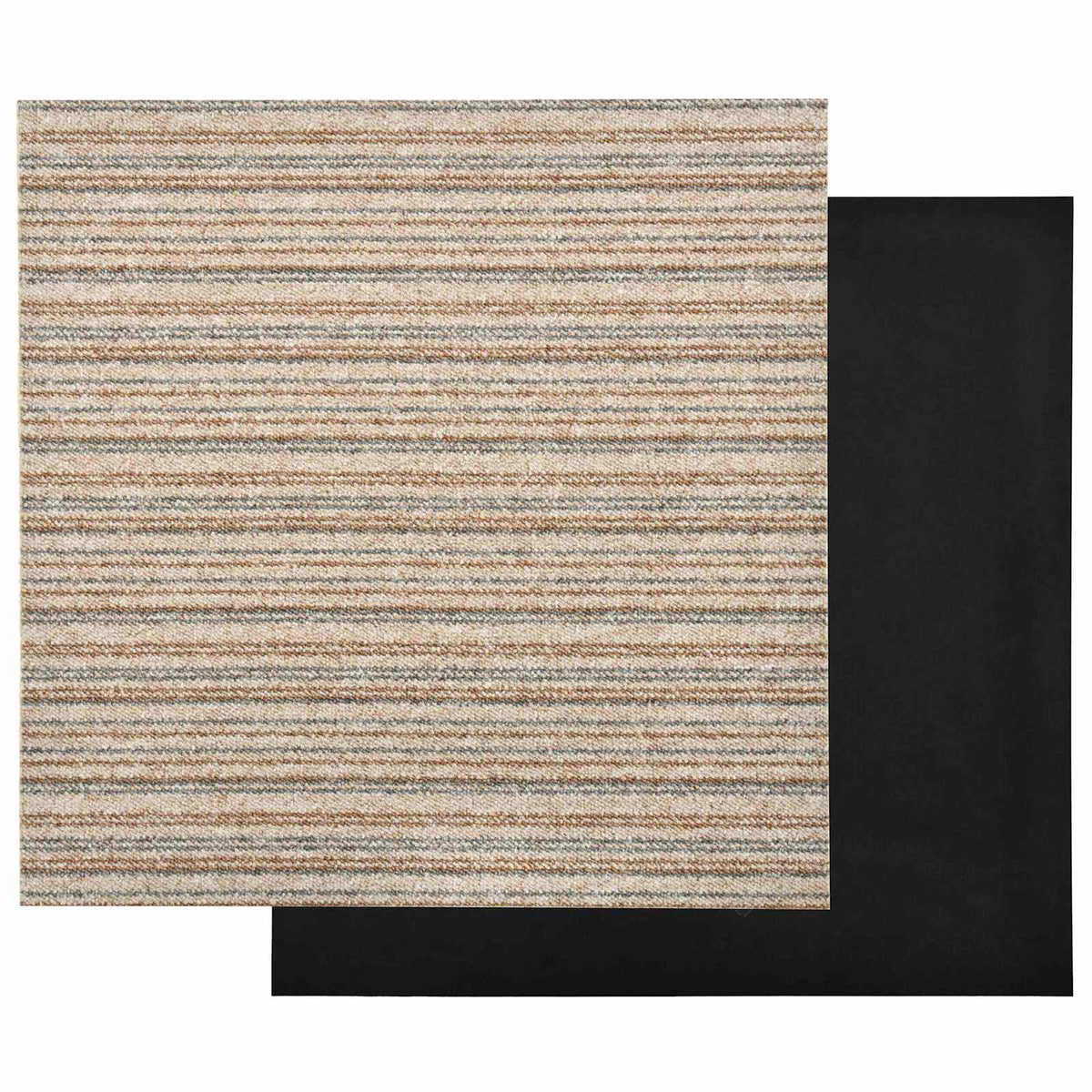 Vidaxl tapijt 20 st gestreept beige 50 x 50 cm 100% polypropyleen