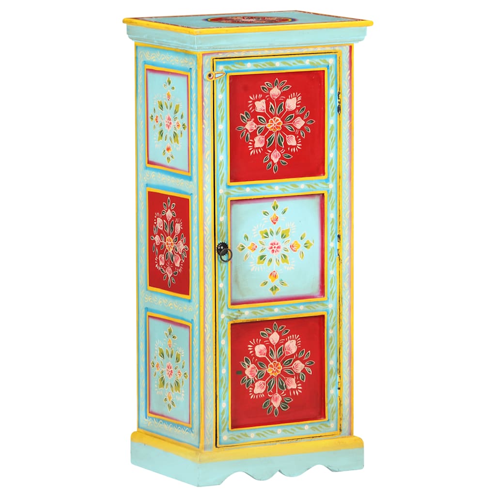 Vidaxl hoge kast handgeschilderd 40x30x90 cm massief mangohout