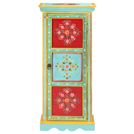 Vidaxl hoge kast handgeschilderd 40x30x90 cm massief mangohout
