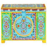 Vidaxl Storage Box Hand bemalt 50 x 40 x 40 cm Festes Mangoholz